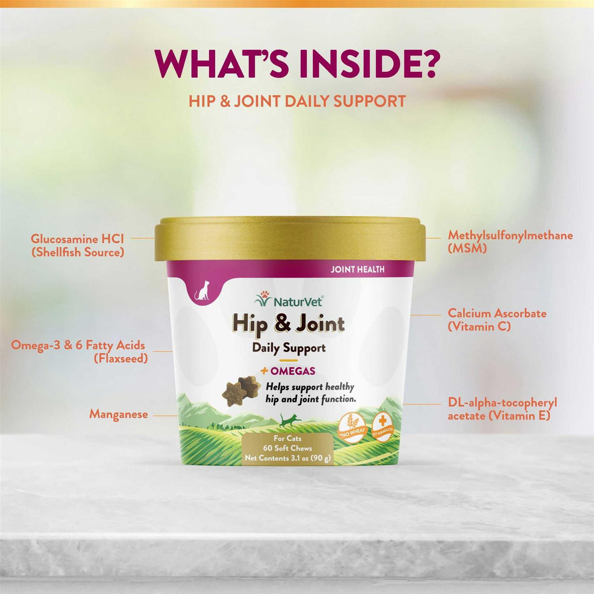 Hip & Joint Soft Chews Cat Supplement A11216
