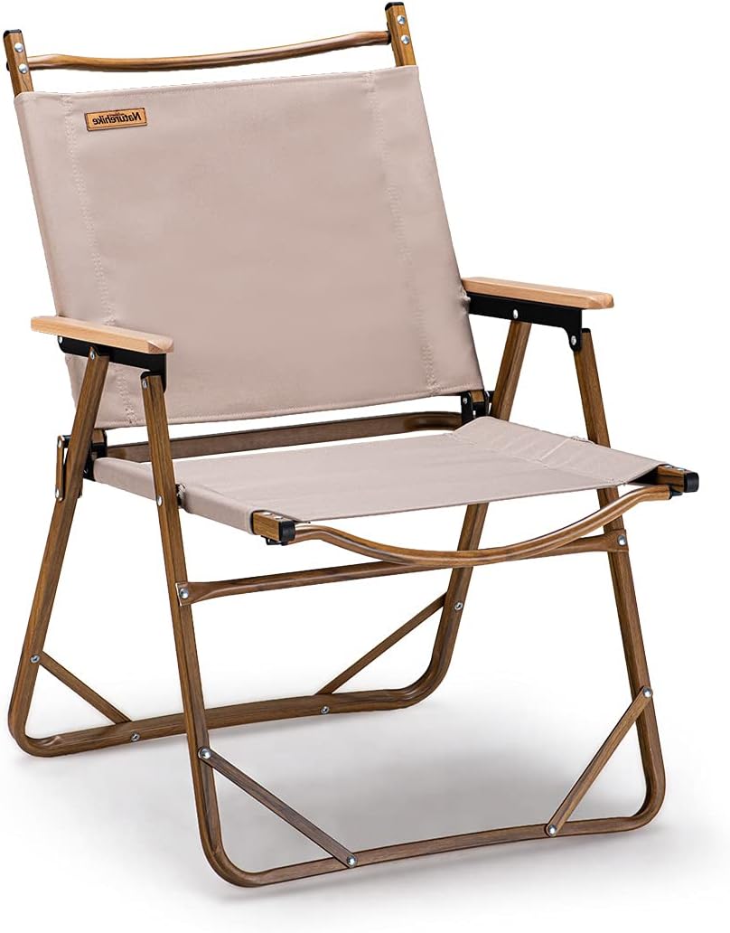 Wood Grain Aluminum Portable Folding Camping Chair N32518