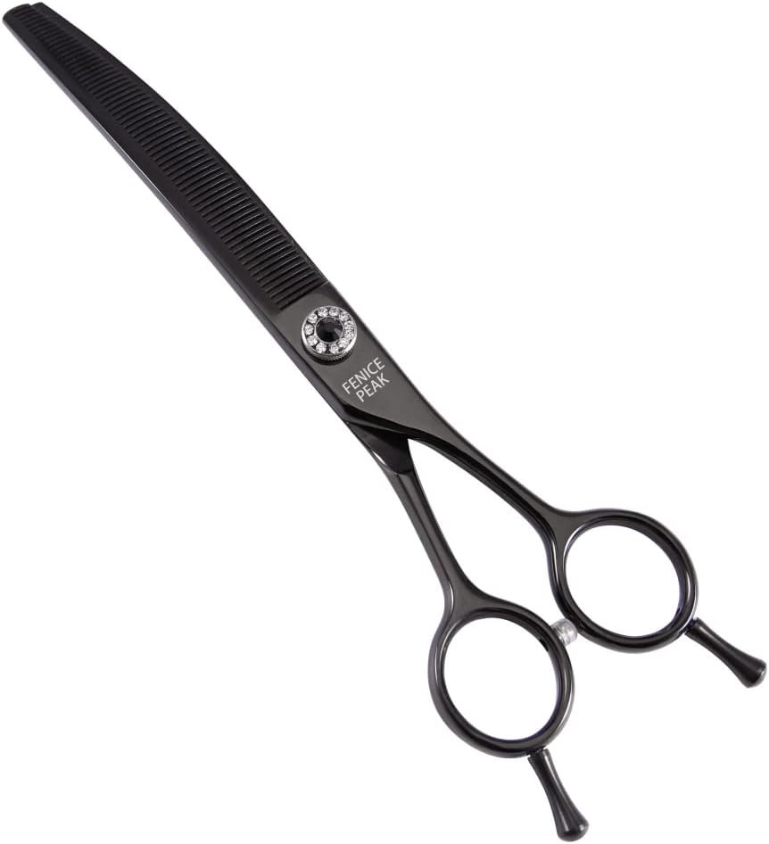 7.0'' 440C Steel Curved Thinning Dog Grooming Scissors V858906