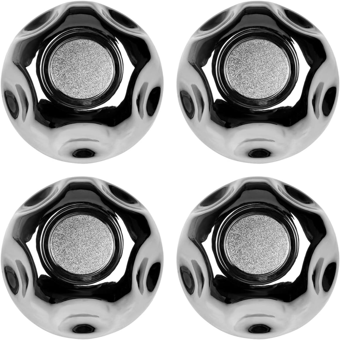 Set of 4 Chrome Wheel Hub Center Caps M6609