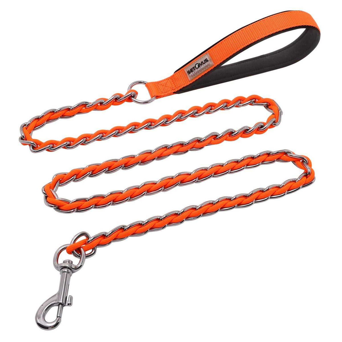 Chew Proof Metal Chain Dog Leash for Medium Large Dogs B9308