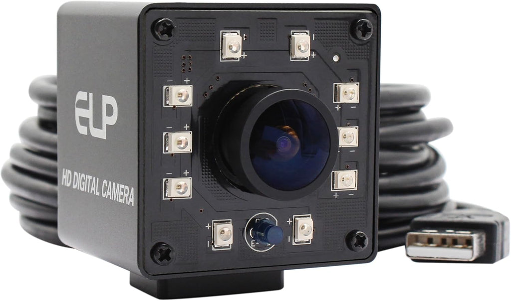 1080P Wide Angle Fisheye IR LED USB Webcam Camera T413