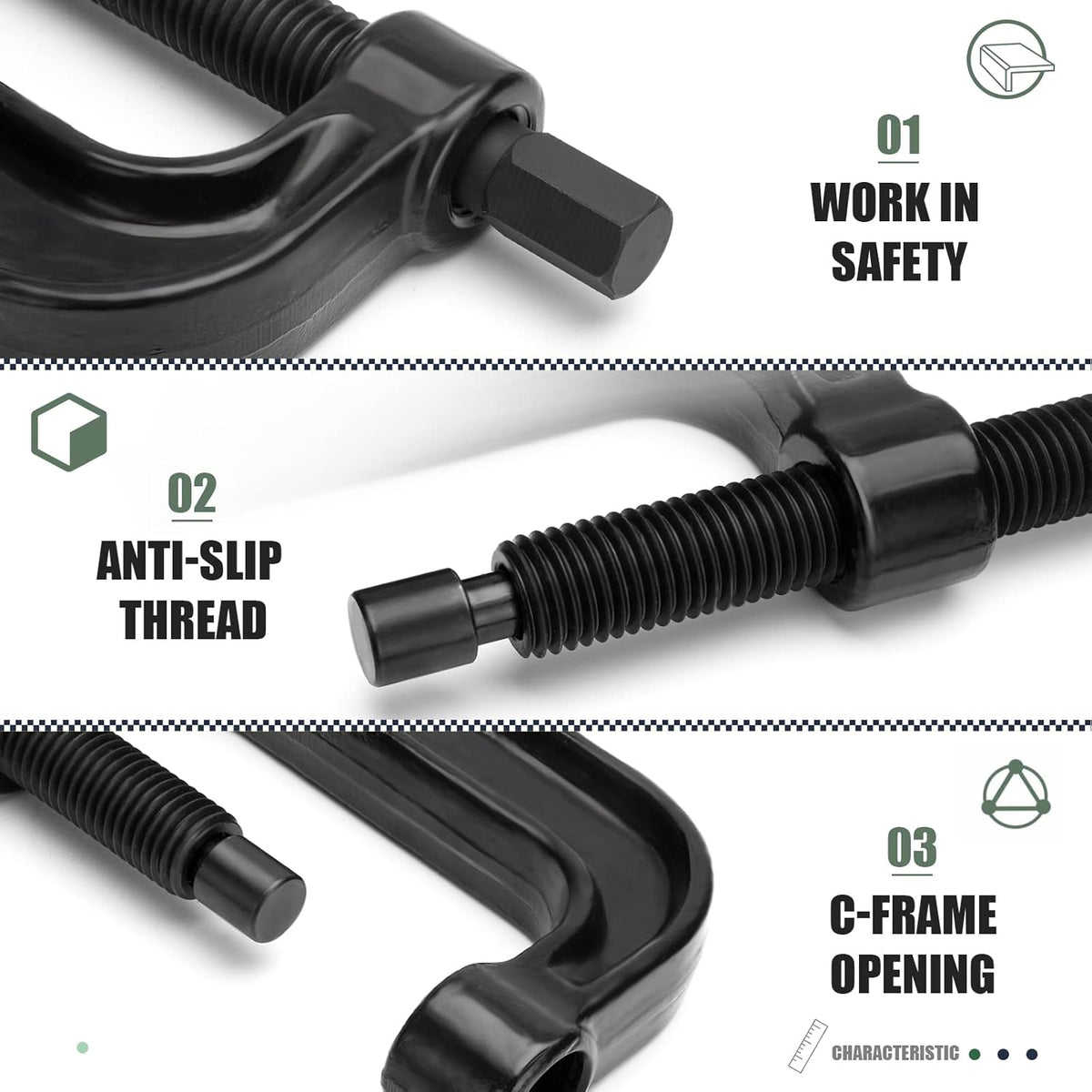 Ball Joint Press U Joint Removal Tool with 4-wheel Adapters H48996