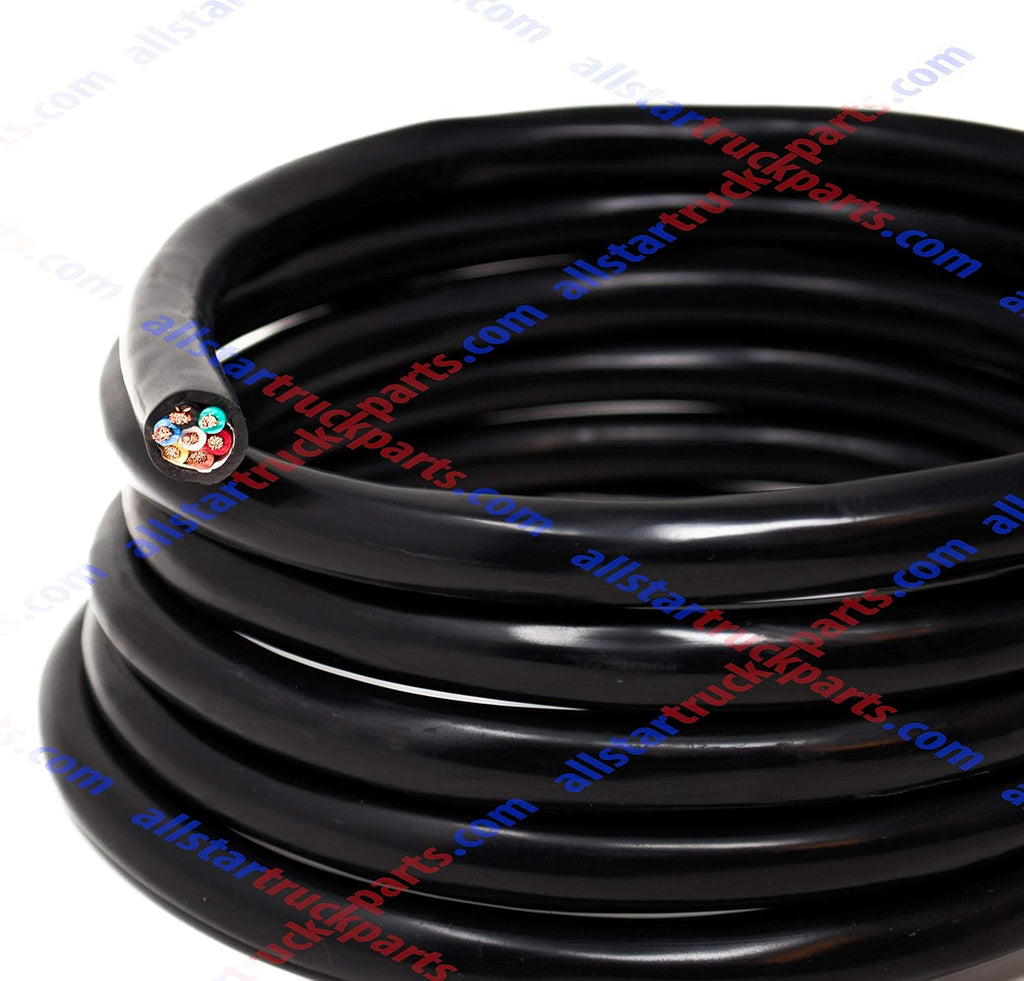 Heavy Duty 14 Gauge 7 Way Insulated Copper Wire 50 FT Roll D663301