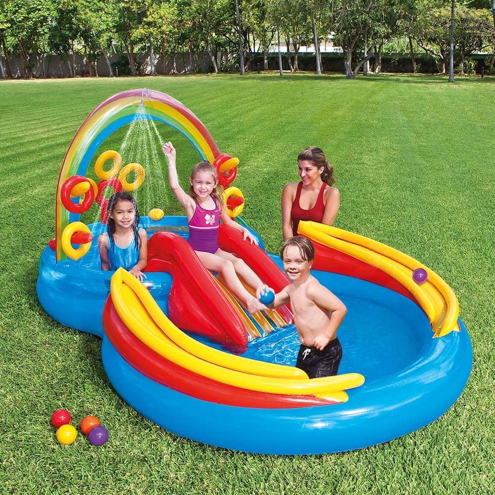Inflatable Pool and Water Slide M1438