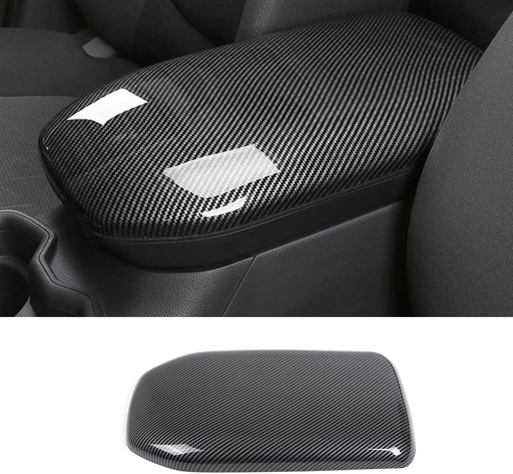 Carbon Fiber Color Car Interior Center Armrest Cover Console Box Panel Trim A62609