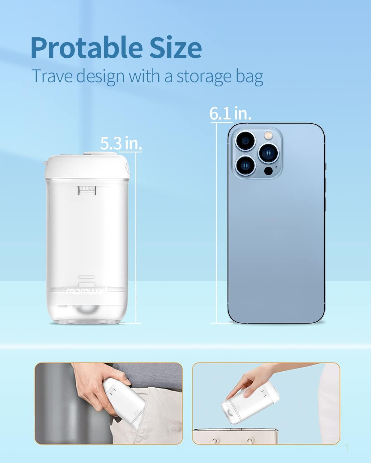 Cordless Portable Water Flosser with Telescopic Water Tank C206
