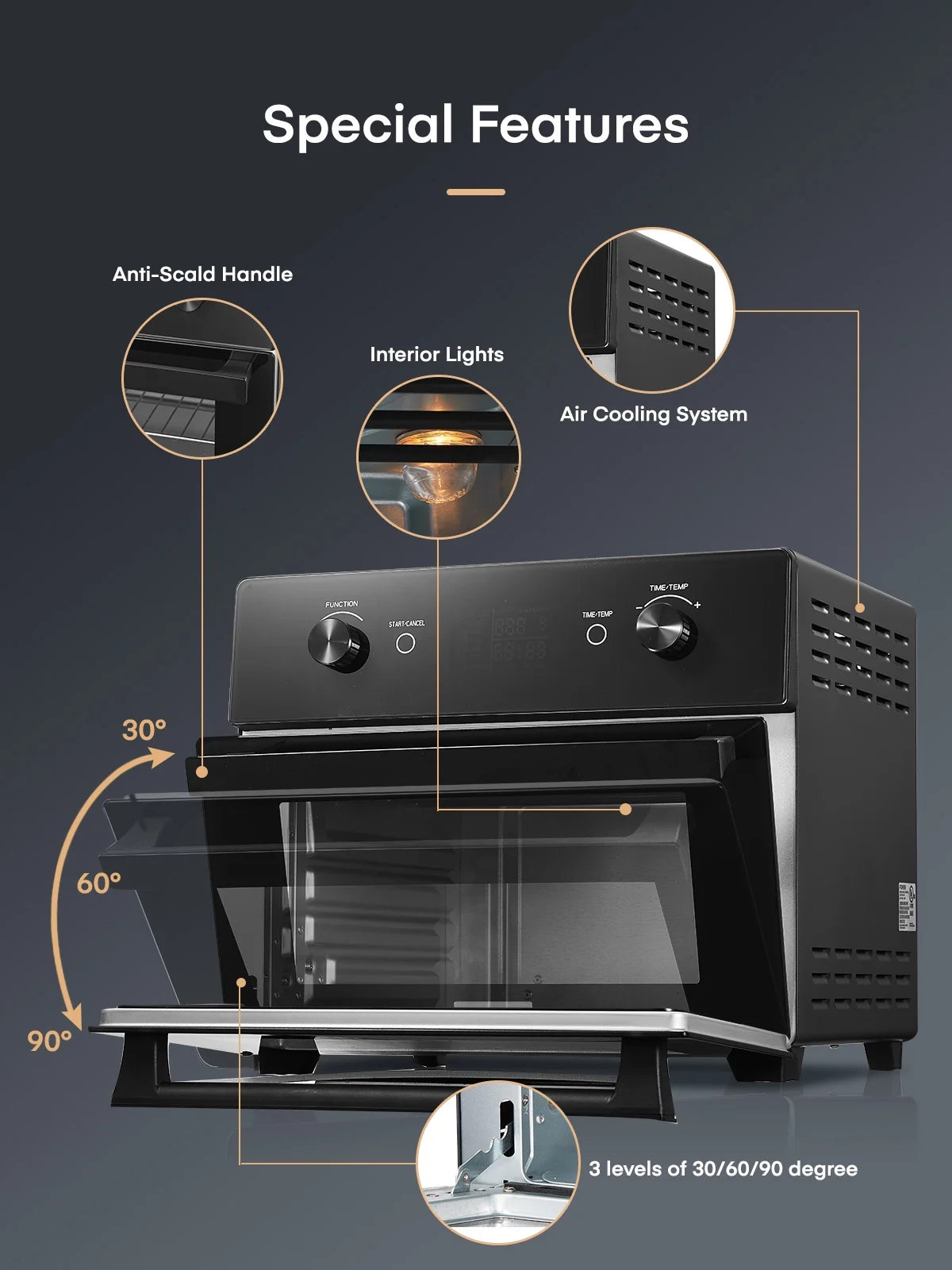 20QT Convection Air Fryer Toaster Oven Combo W3641