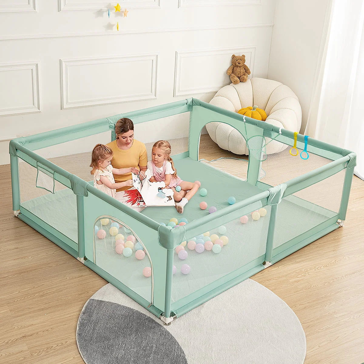 63x63'' Gray Baby Playpen Z78284