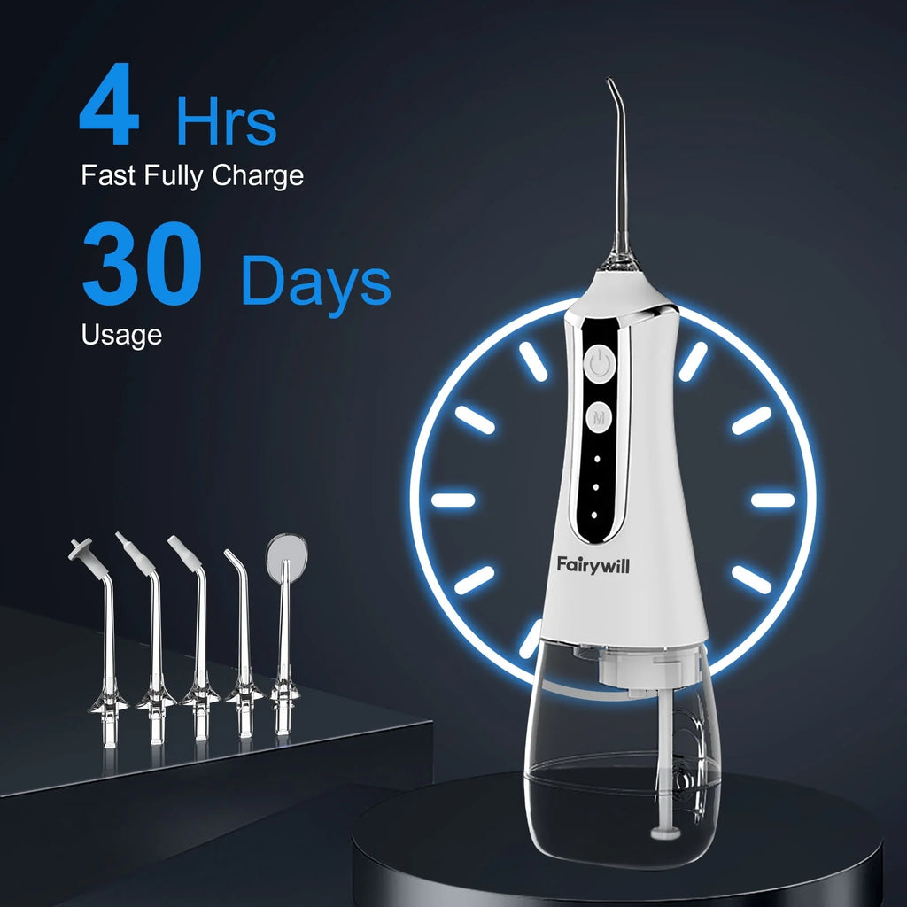 Cordless Water Flosser with 5 Modes 300ML Black O764580