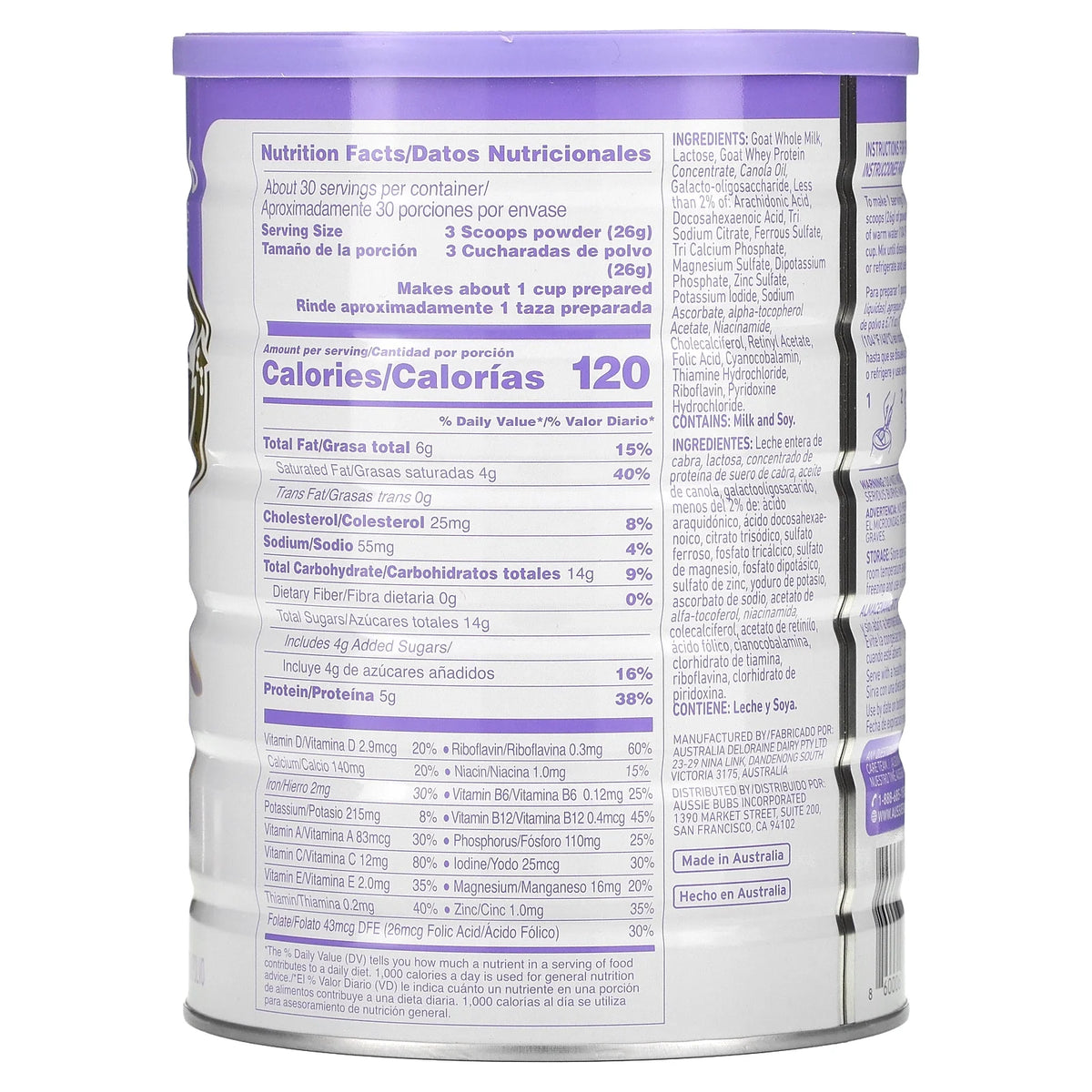 Goat Milk-Based Toddler Formula 28.2 oz F5102