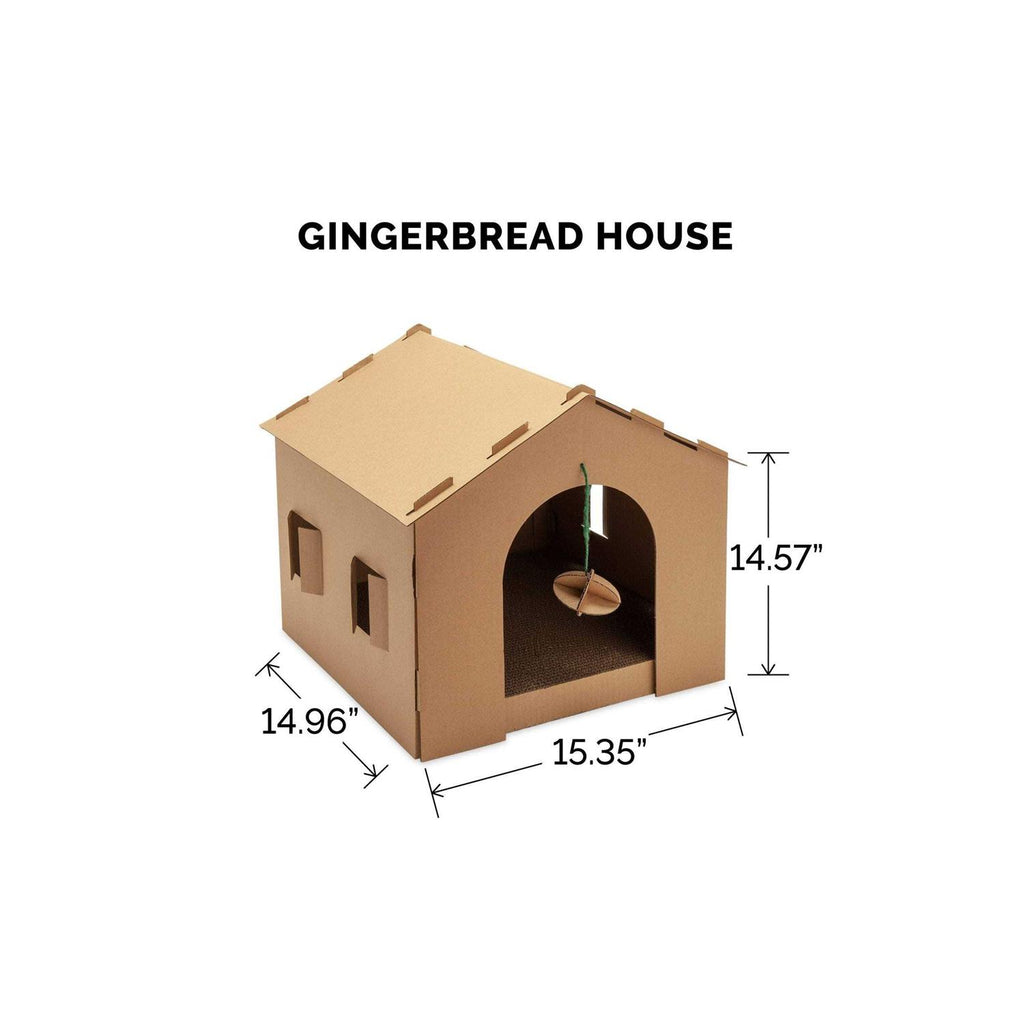 Corrugated Cat Scratcher House with Catnip Q336976