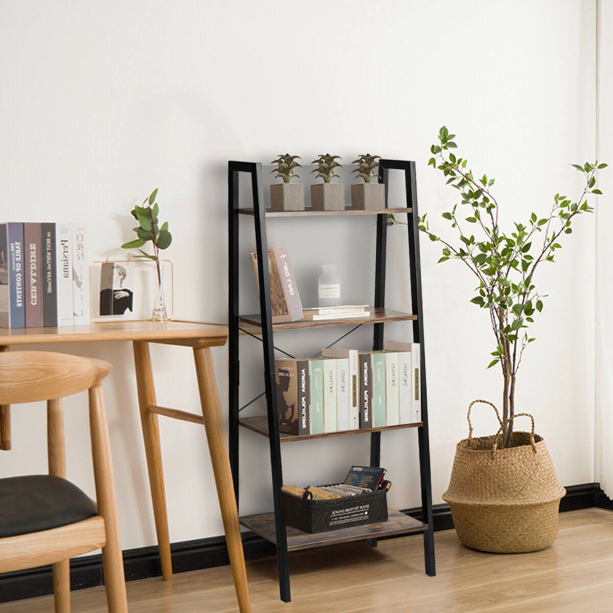 4-Tier Ladder Shelf Bookcase B242602