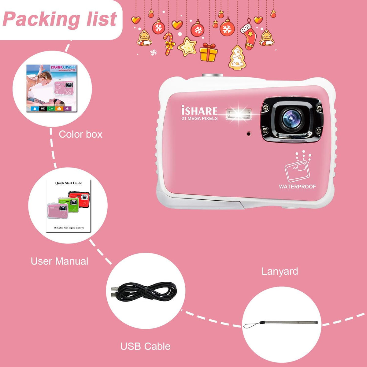 21MP HD Waterproof Kids Camera F166457