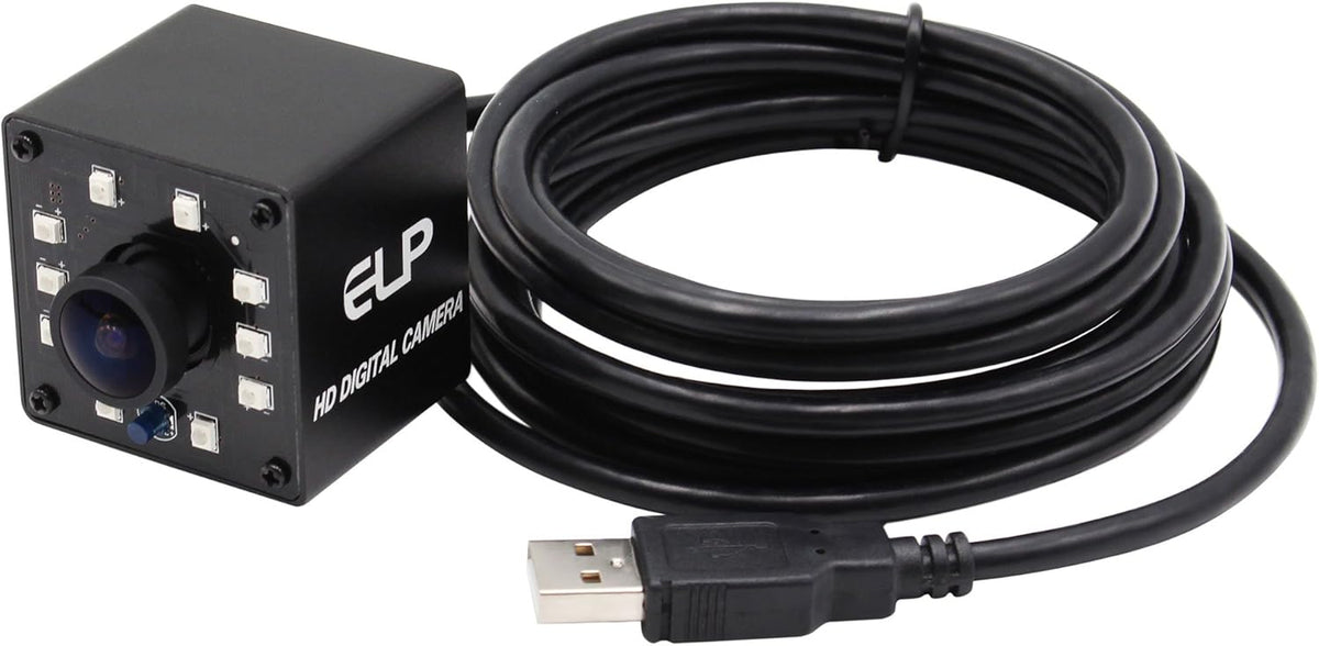 1080P Wide Angle Fisheye IR LED USB Webcam Camera T413