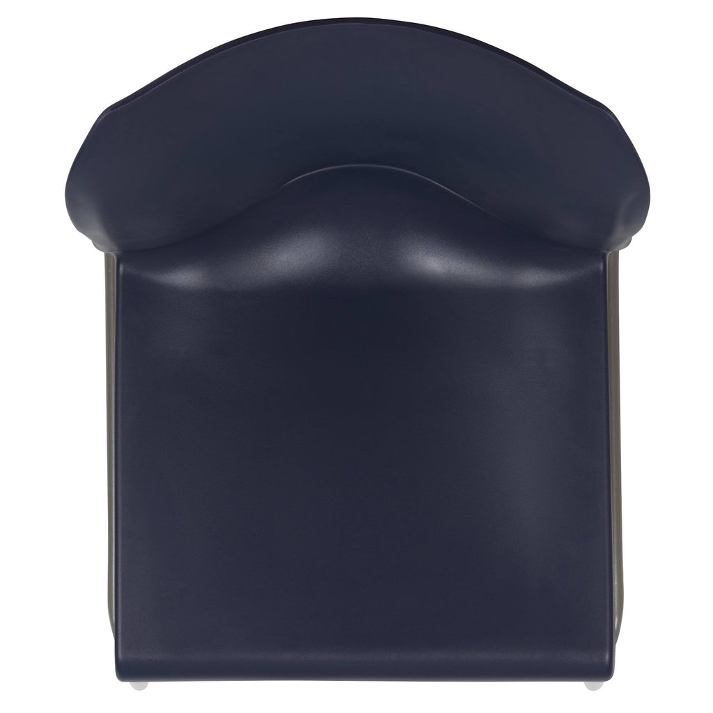 Navy Contoured Stack Chair with Sled Base N974250