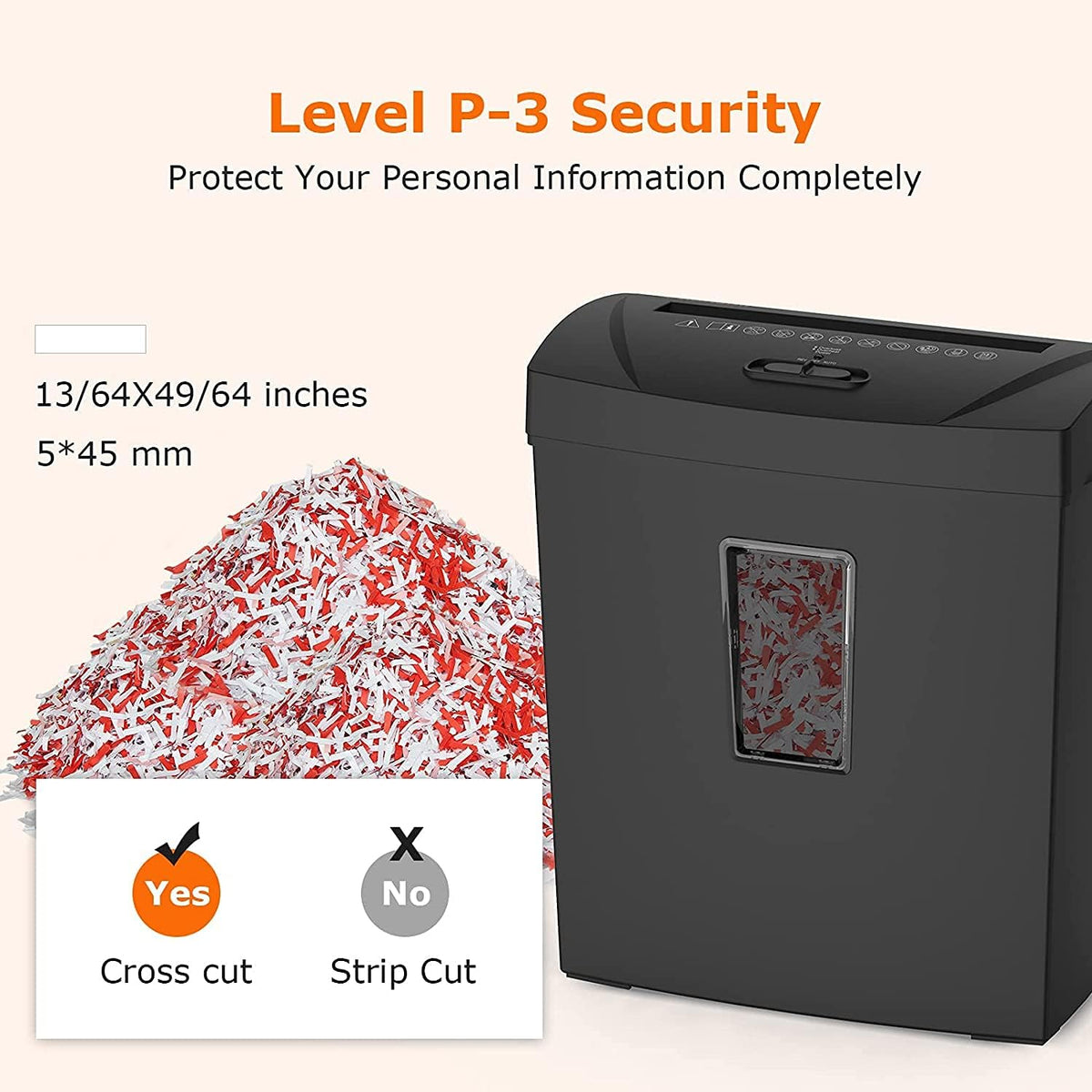 12 Sheet Crosscut Paper Shredder J195