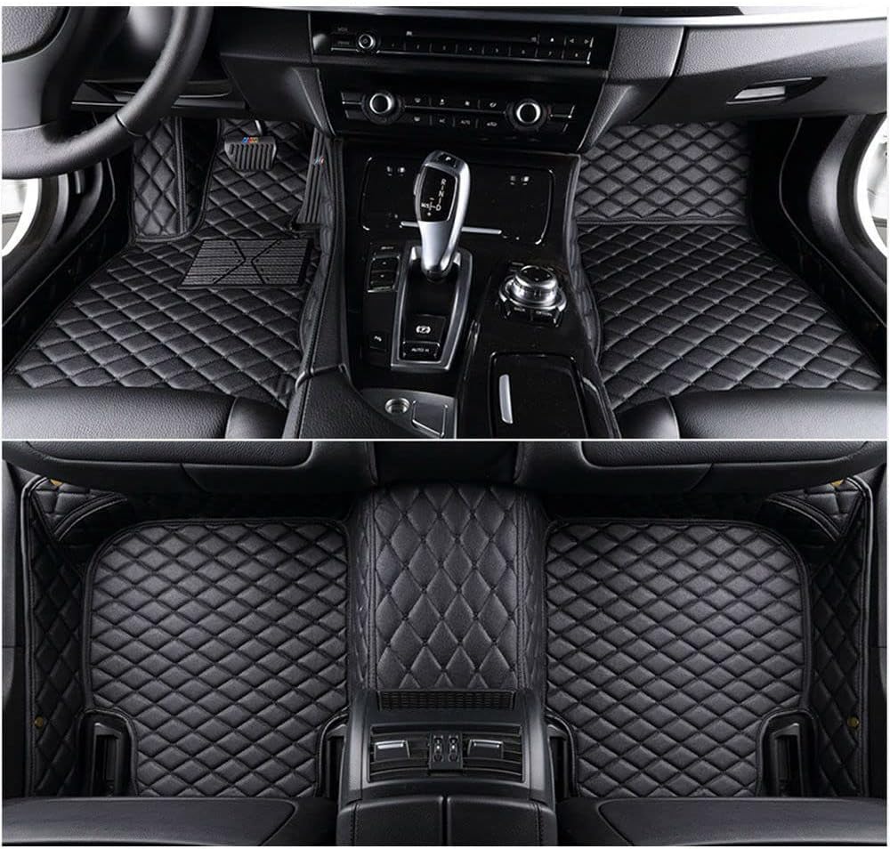 Dark Brown Leather Car Floor Mats I797230