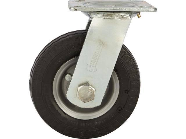 6in Swivel Flat-Free Rubber Foam Filled Caster 200lb Cap Sawtooth Tread M760