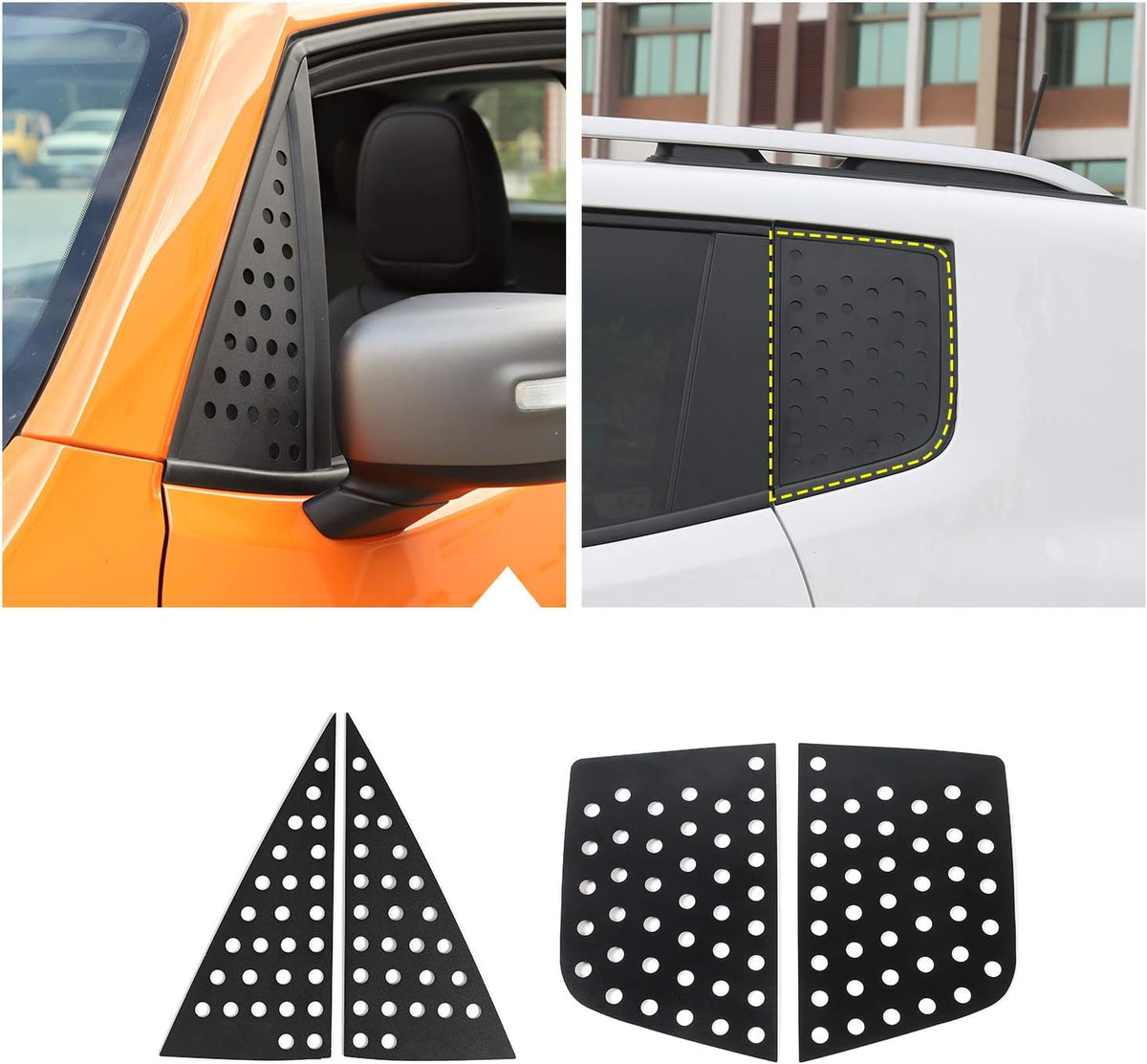 Car Front & Rear Window Triangle Glass Panel Cover Trim G282356