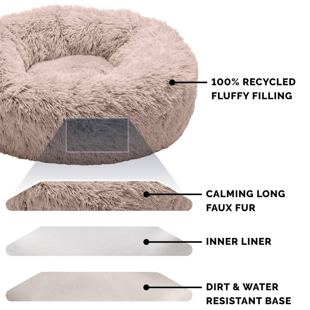 Long Fur Donut Dog Bed I9569