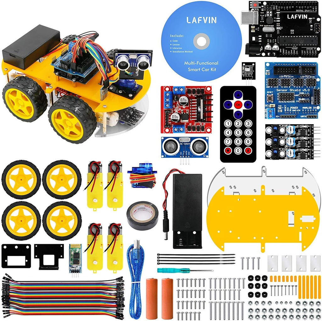 Smart Robot Car Kit with Ultrasonic Sensor and Bluetooth Module H852