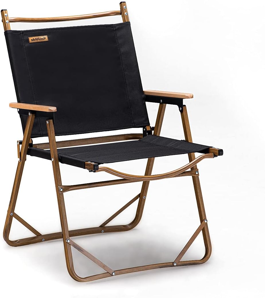 Wood Grain Aluminum Portable Folding Camping Chair N32518