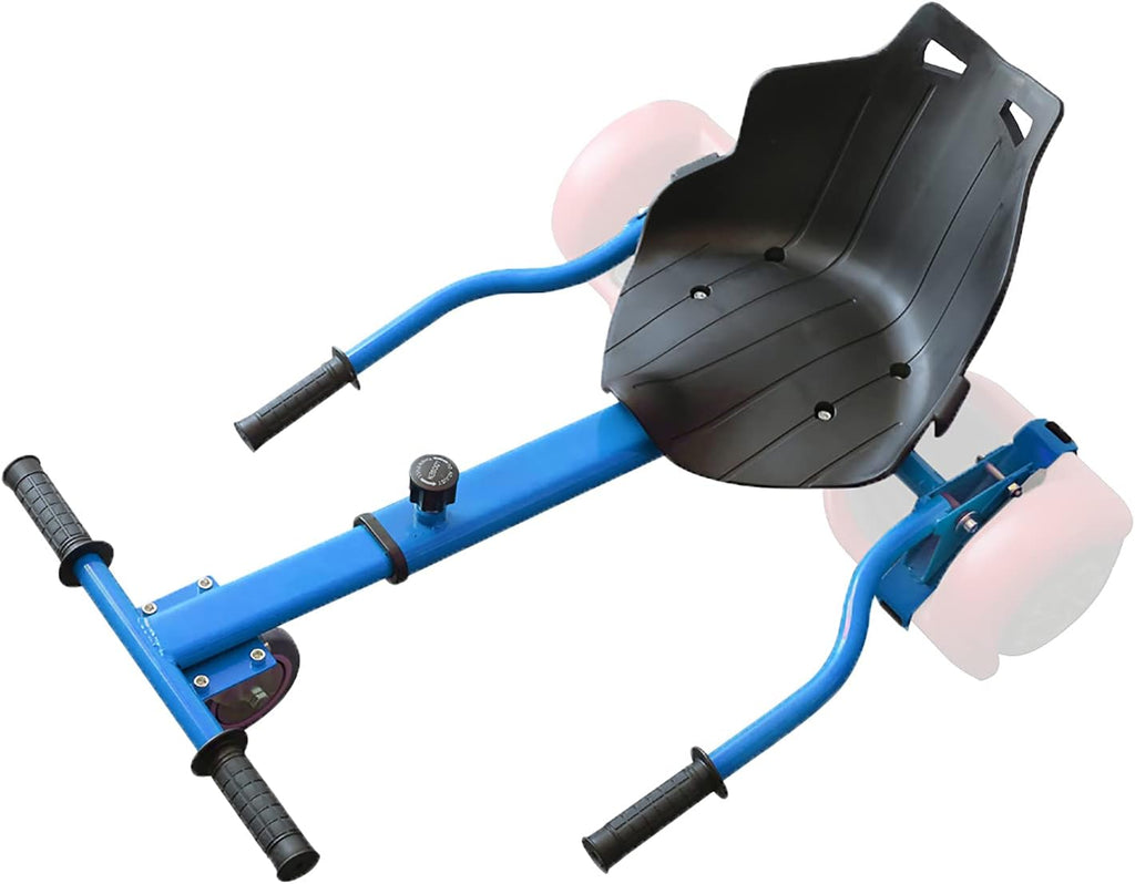 Adjustable Hovercart Go Kart Seat Attachment for Hoverboard (Blue) Q6234