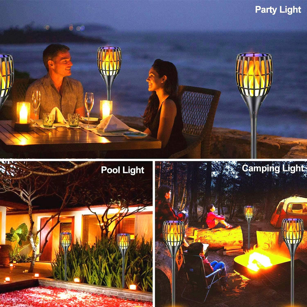 Waterproof Solar Torch Lights 4 Pack Y6642