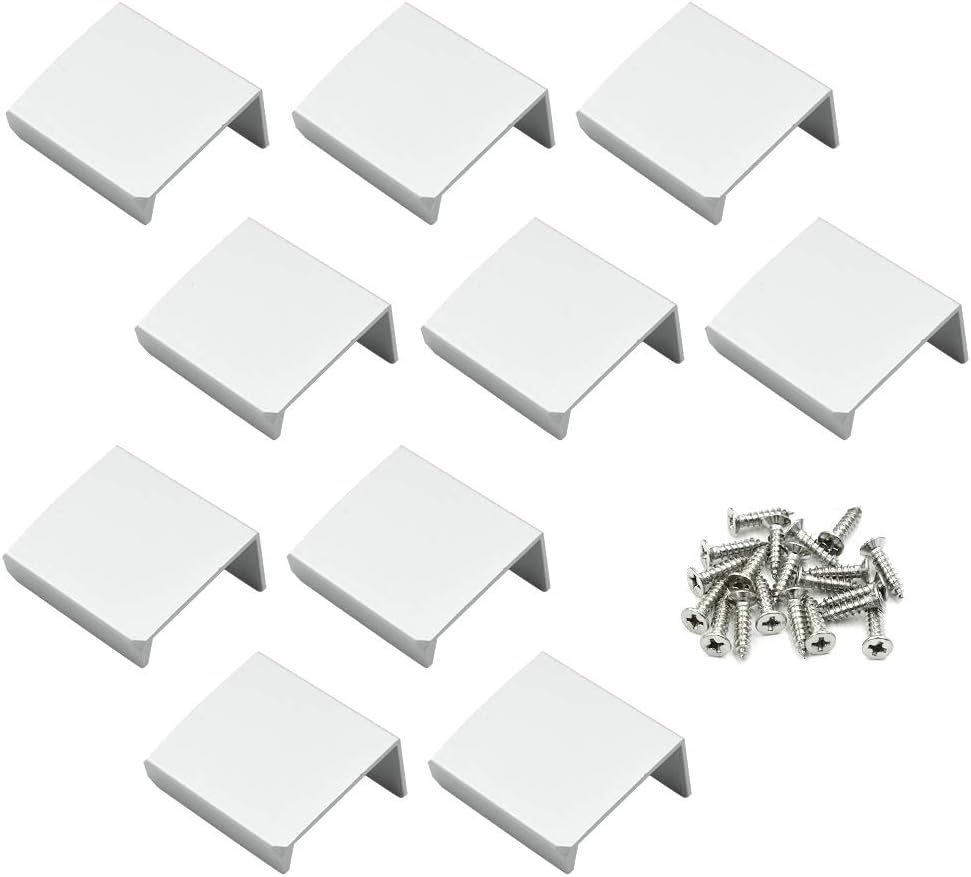 Flat Black Aluminum Edge Pull Concealed Handle 10PCS Z928