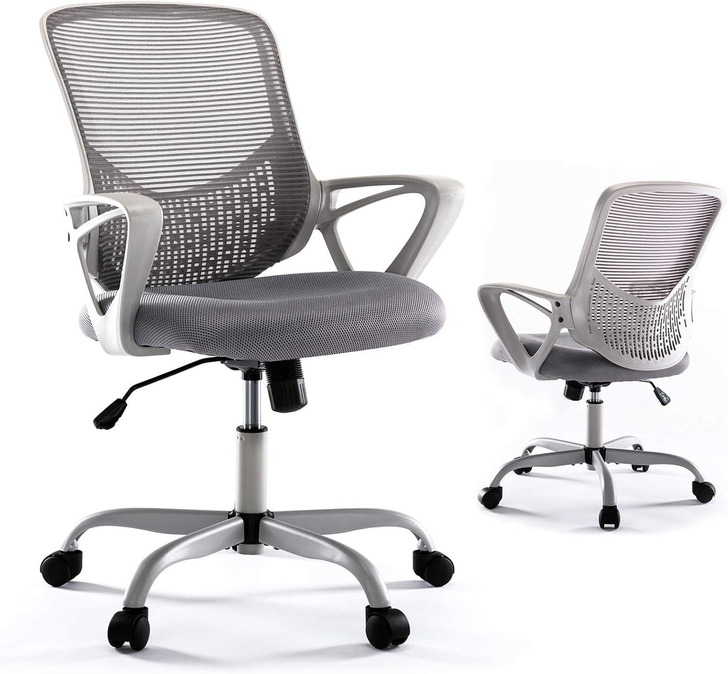 Armless Office Chair, Breathable Mesh, Low Back Support T381513
