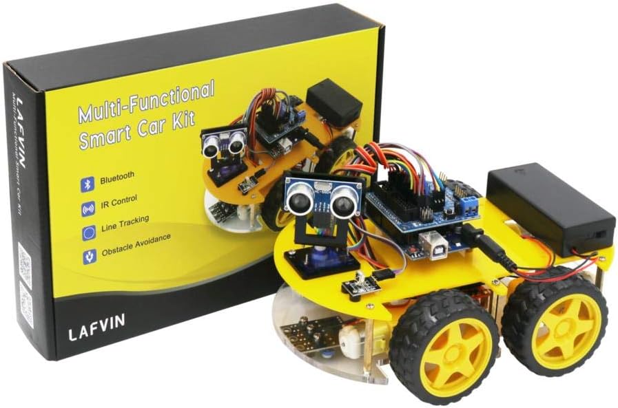Smart Robot Car Kit with Ultrasonic Sensor and Bluetooth Module H852
