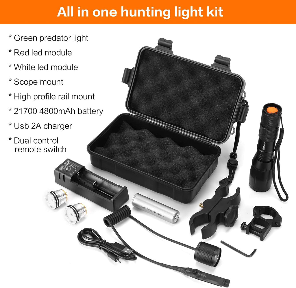 Zoomable Hunting Light Kit with Interchangeable LED Modules A9780
