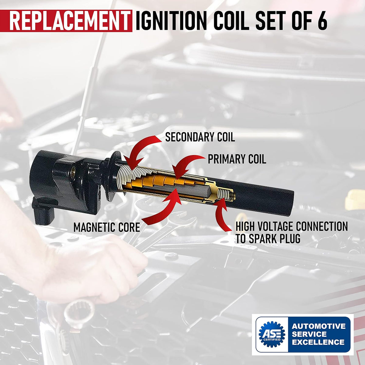 Ignition Coil Pack Set of 6 B478