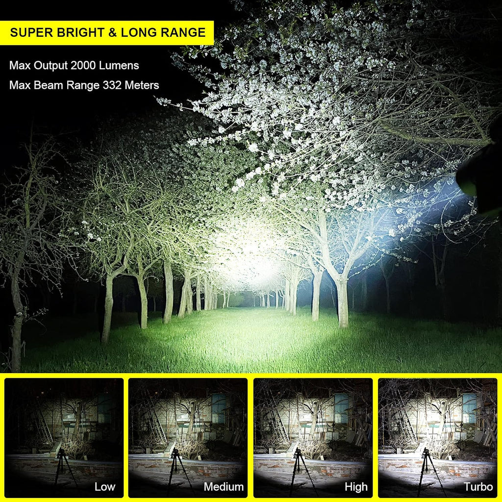 Rechargeable LED Flashlight 2000 Lumen 6500K G730