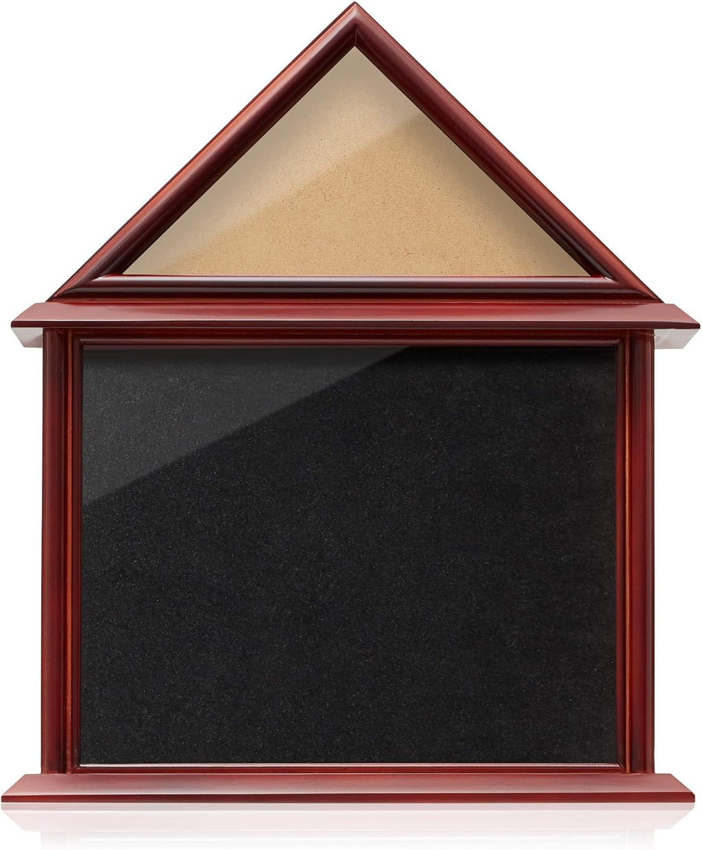 Flag and Certificate Shadow Box Display Case Solid Wood Mahogany Finish T2997