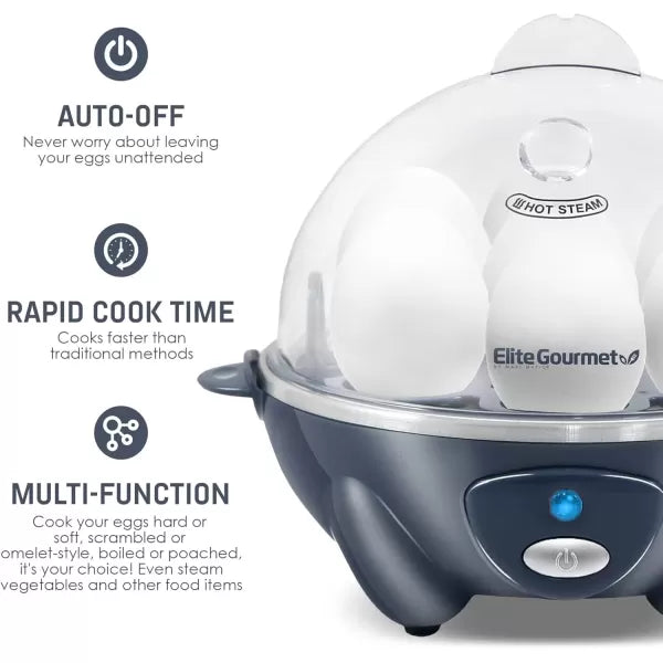 Electric 7 Egg Capacity Cooker with Auto Shut-Off J201455
