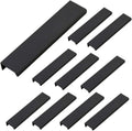 Flat Black Aluminum Edge Pull Concealed Handle 10PCS Z928