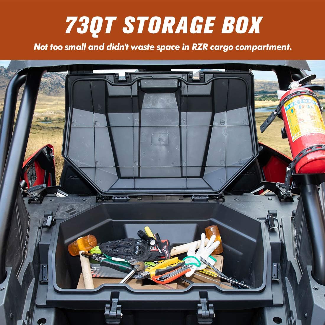 Storage Rear Cargo Box with Two Lockable Latches O473733