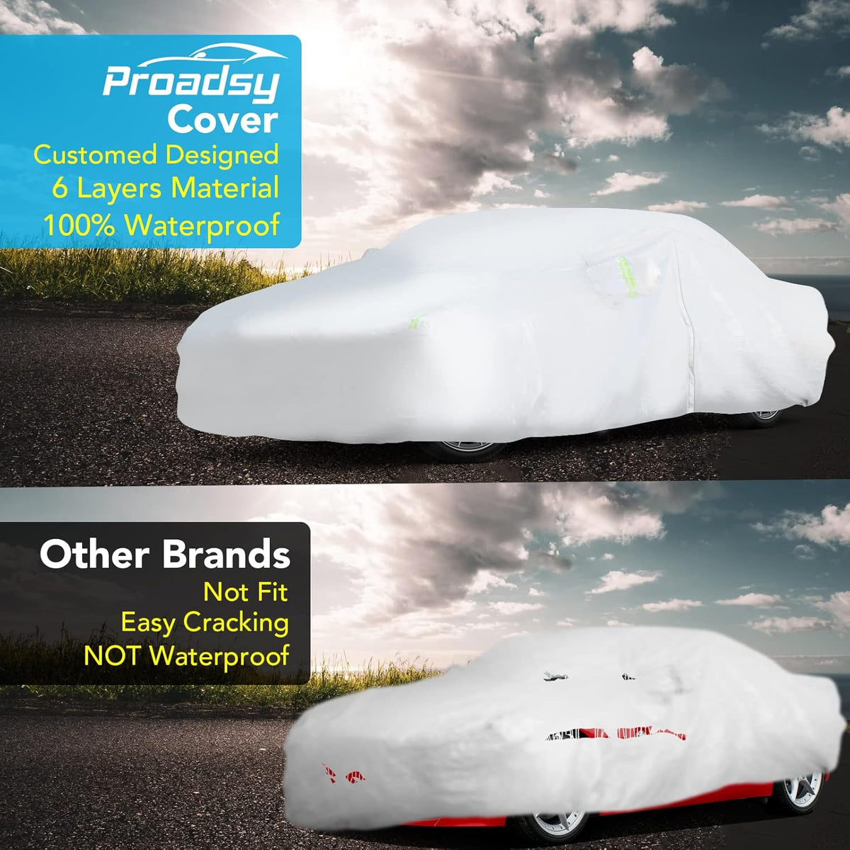 All Weather Waterproof Car Cover with Zipper J6710