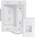 Recessed In Wall TV Power Kit White T21961