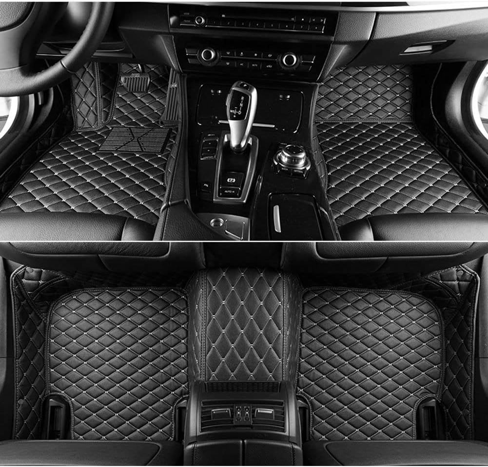 Dark Brown Leather Car Floor Mats I797230