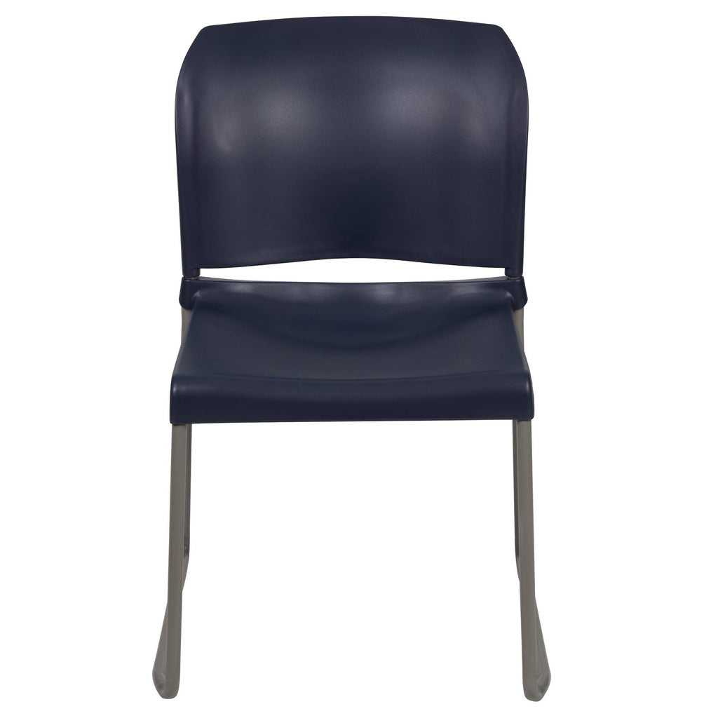 Navy Contoured Stack Chair with Sled Base N974250