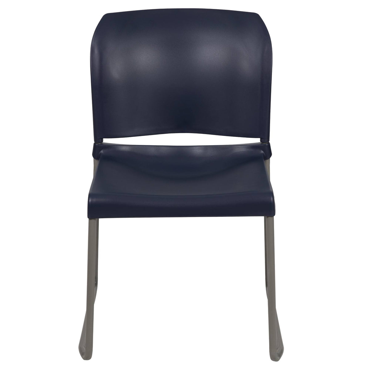 Navy Contoured Stack Chair with Sled Base N974250
