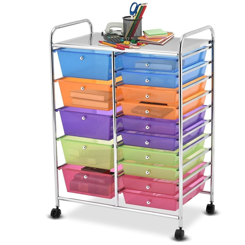 15 Drawer Rolling Cart with Wheels F63026