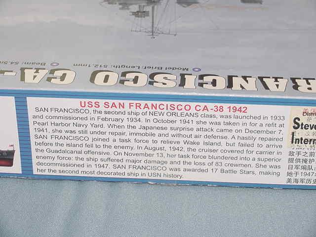 1/350 USS San Francisco CA-38 1942 E6209