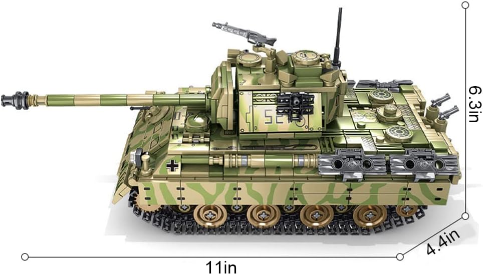 858 PCS Army Building Block Model with 6 Soldier Figures A3377