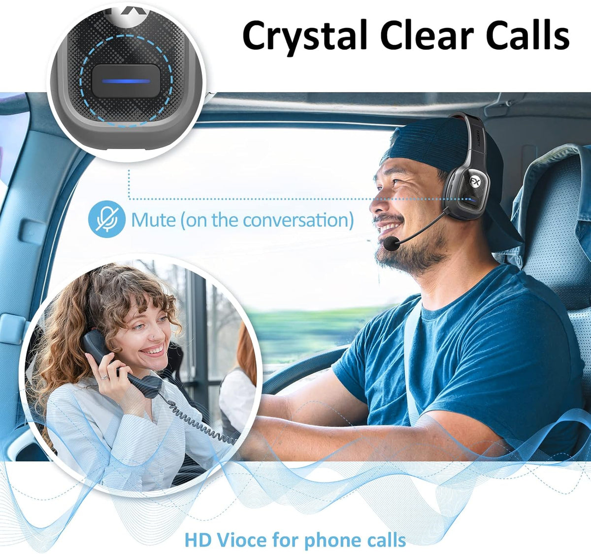 Bluetooth Headset with Microphone Noise Canceling E9136