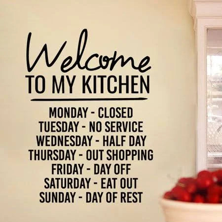 Welcome to My Kitchen Wall Decal Black L133794