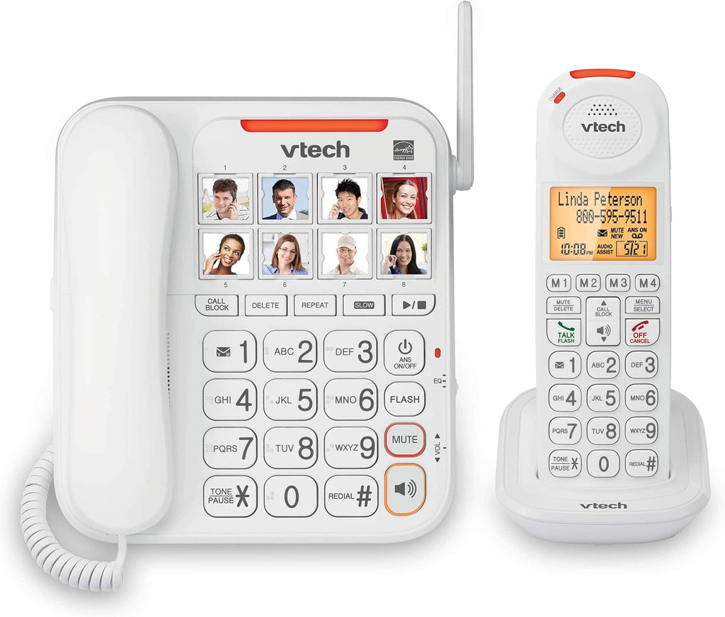 Amplified Corded/Cordless Phone with Answering Machine J13294